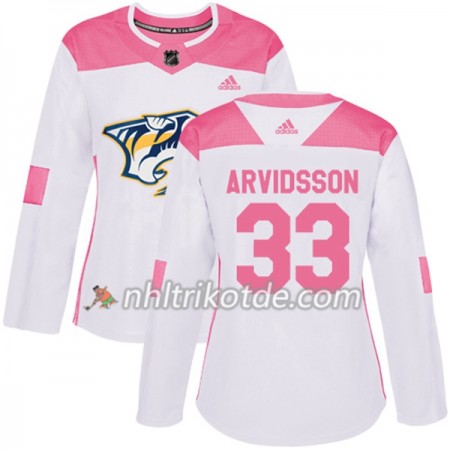 Nashville Predators Trikot Viktor Arvidsson 33 Adidas 2017-2018 Weiß Pink Fashion Authentic - Dame